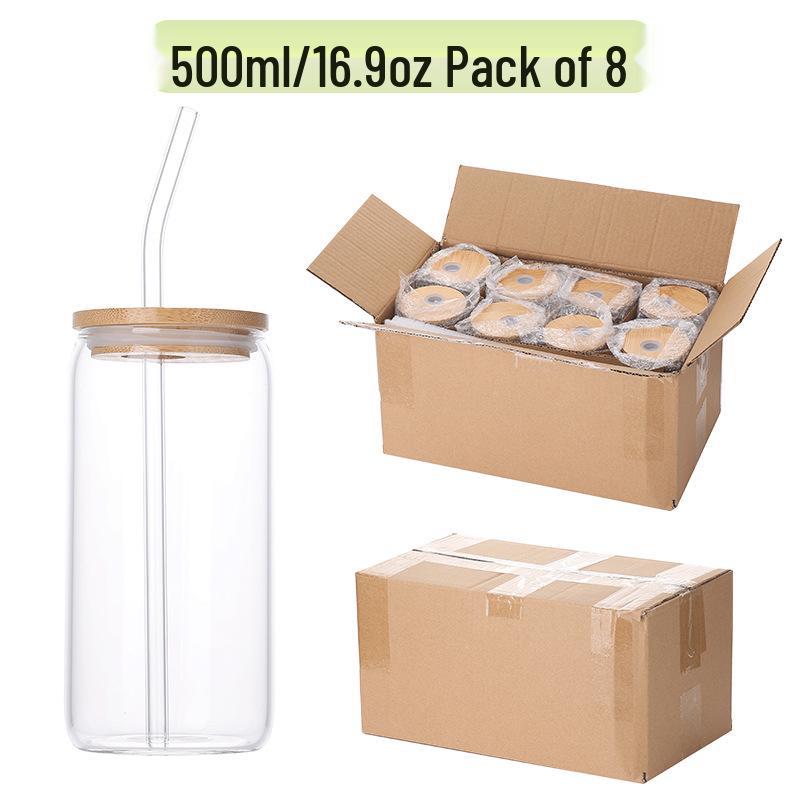 Korean Style Transparent Creative Cola Glass Cup, Juice & Drink Cup - Internet Celebrity Design
