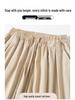 Women's Summer Ice Silk High-Waist Wide-Leg Pants: Lightweight, Casual, Japanese-Inspired, Textured Drape Skirt Pants