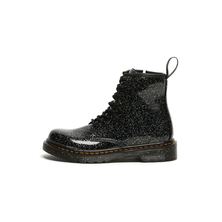 Dr. Martens Junior 1460 Sequin Shiny Sole Trendy Casual Zipper Boots Kids Boots Black 27050001