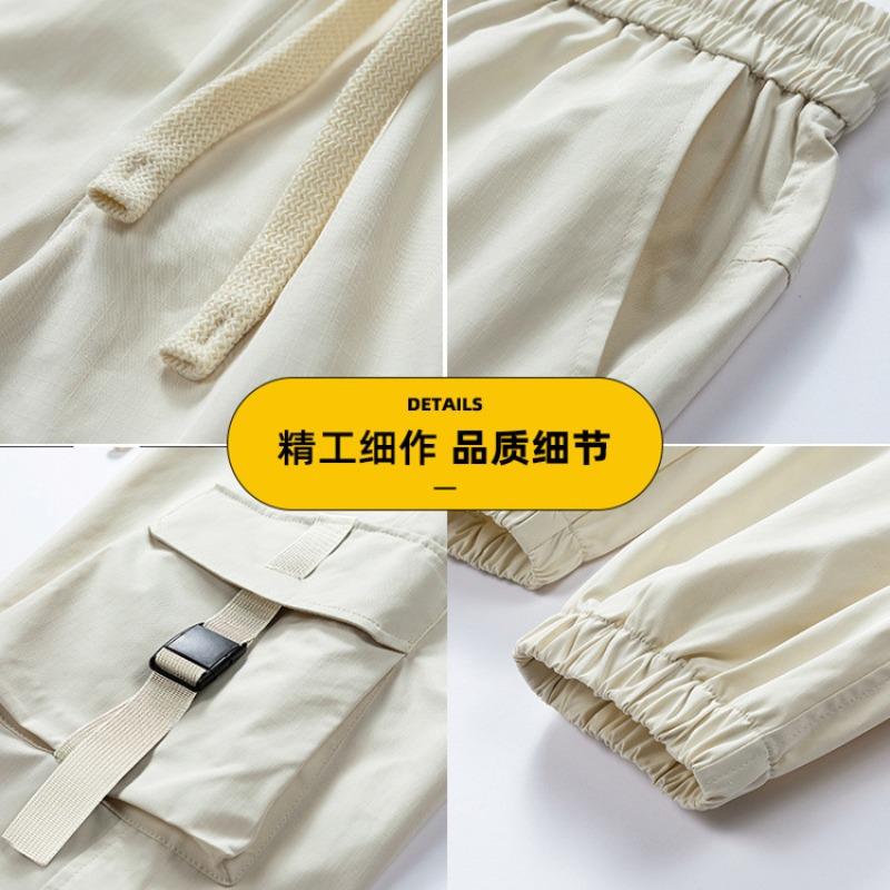 Men's overalls spring and summer new men's loose casual sweatpants waterproof multi-pocket leggings