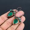 Emerald Copper Electroformed Earrings, Handmade Gemstone Earrings Jewelry, Gifts For Wife Brand New Earrings