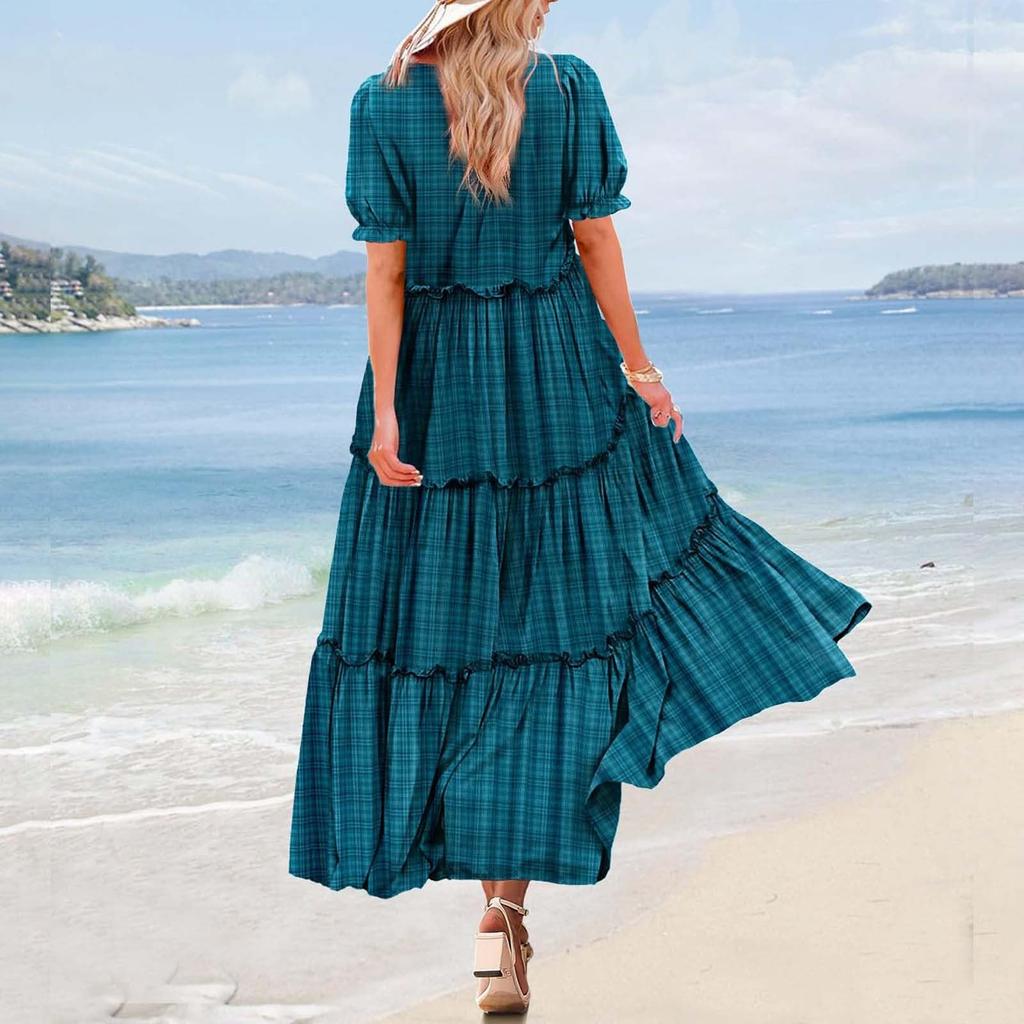 flowy picnic dress PRETTYGARDEN Womens Casual Long Summer Dresses Sleeveless Strappy Loos main image 0
