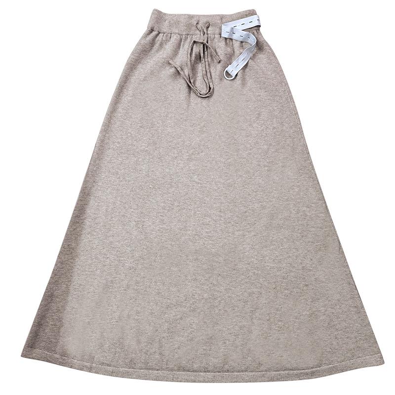 Tmall Quality Maternity Cashmere Knitted Autumn Skirt - Adjustable, Warm, and Comfortable