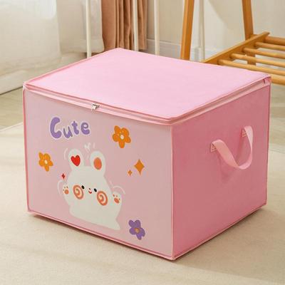 Large Capacity Cube Folding Storage Box Kids Toys Organizer Box Felt Cloth Fabric Basket for Cartoon Animal Nursery Bins Home