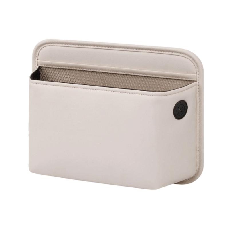 Leather Automotive Trash Can Dust Bin With Leakproof And Easy Clean Features For Car Cabin Organization Quick Install