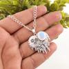 Milky Opal Gemstone 925 Sterling Silver Jewelry Pendant 1.49" For Wedding Gift CP-28-19