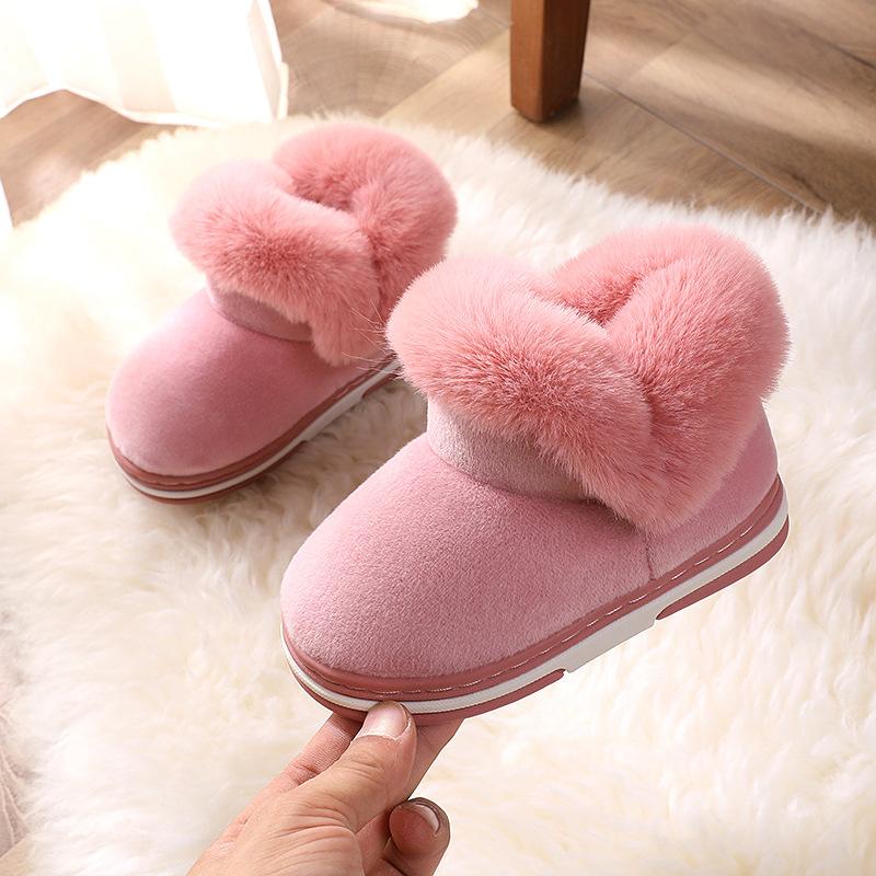 Children S Shoes Snow Boots Unisex Newestwinter Boys Thick Plush Shoes Solid Girls Warm Shoes Kids Short Boots Student Shoes 18