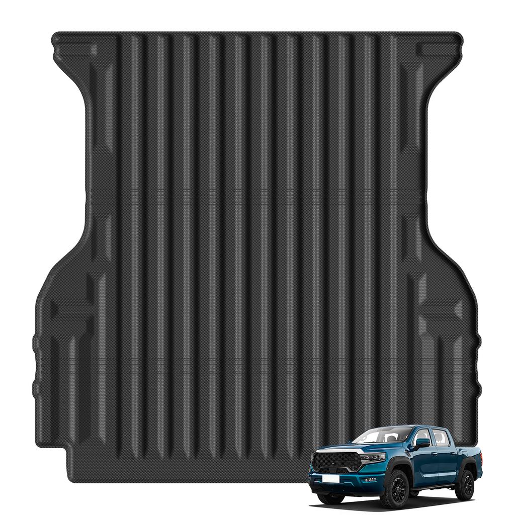 LUCKEASY Right Drive for Foton Tunland V9 2026 2025 Car Floor Mats Truck Bed Mat Liner Trunk Bed Liner 3D TPE Waterproof