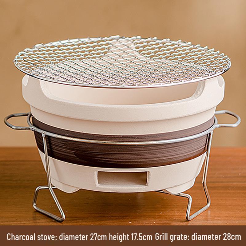 High-Temperature Resistant Ceramic Stove and Teapot Set for Outdoor Tea Brewing and Roasting