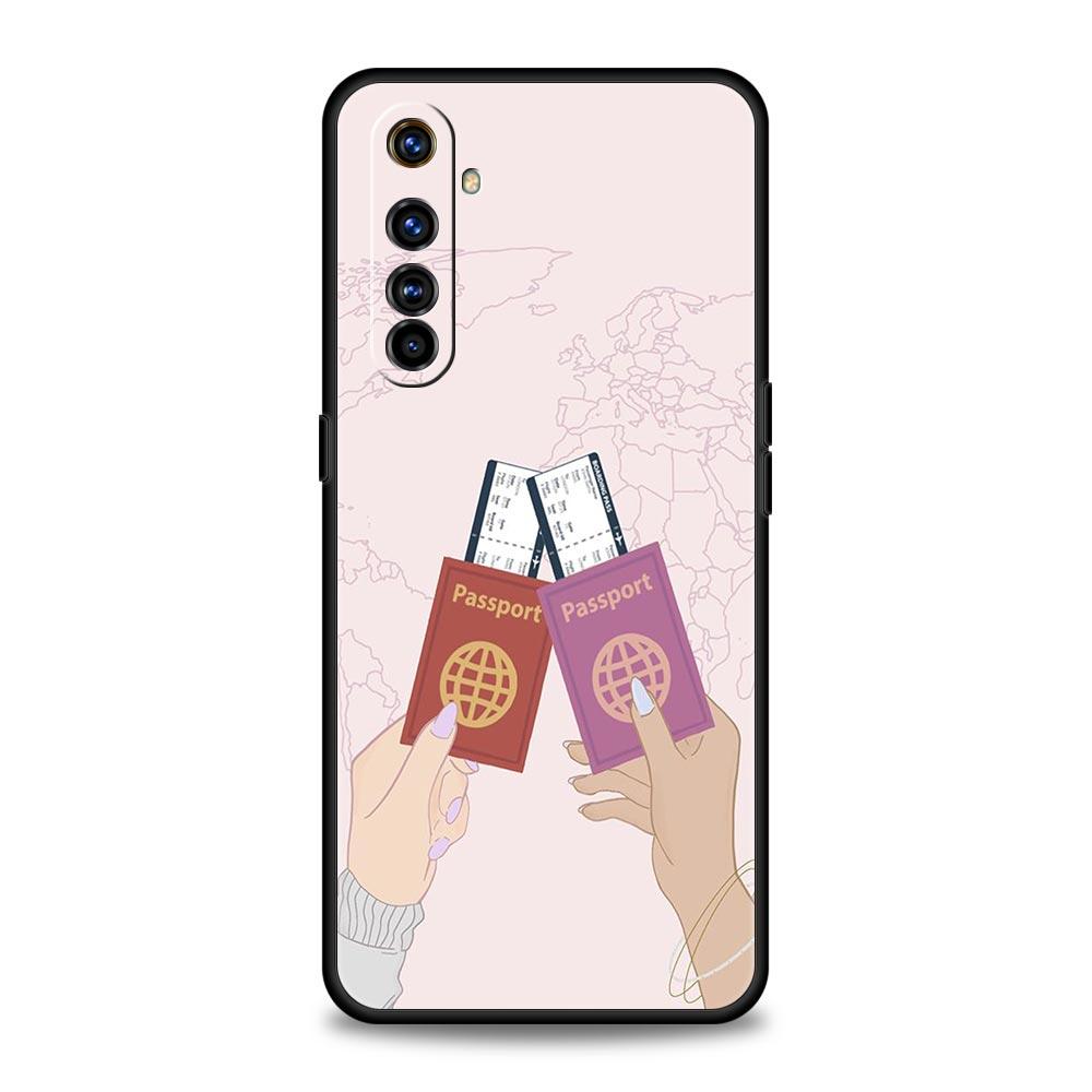 

Чехол для телефона Realme 12 11 10 9 8 5G 7 6 GT5 GT3 GT2 Pro Plus C21 C11 C25 C35 GT Neo 2 3 3T 5, чехол с самолетами, карта мира, путешествия Realme GT Neo 3