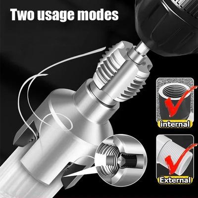 The Internal and External Integrated Drill Bit for Water Pipes Is a Universal Threading Tool for 6-inch Water Pipes, PP and PPE