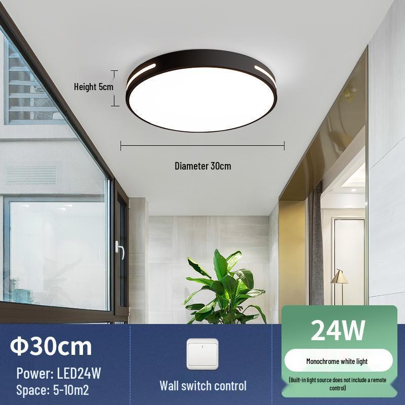 2025 Modern LED Ceiling Light for Bedroom, Study, or Living Room - Round and Simple Design