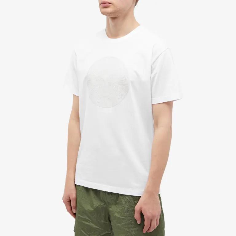 STONE ISLAND Logo Print Crew Neck Short Sleeve T-Shirt Men Tops White 79152NS92-V0001