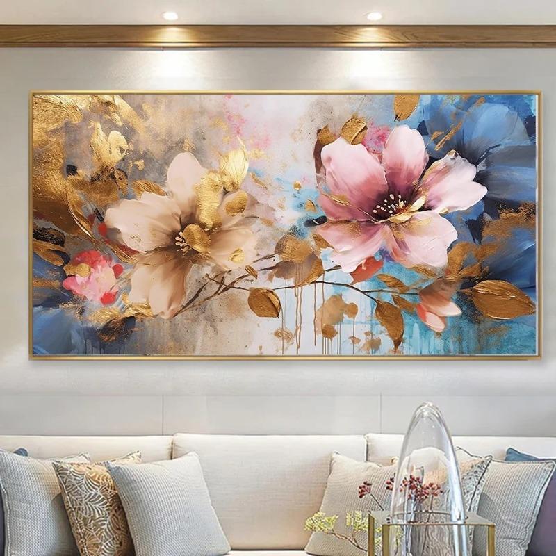 He Castle Decor-Golden Deer Wall Painting No Frame