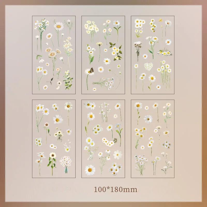 Nature Book Series Handbag Sticker Pack PVC Plant Flower Retro Material Paper Children's Handbag Sticker