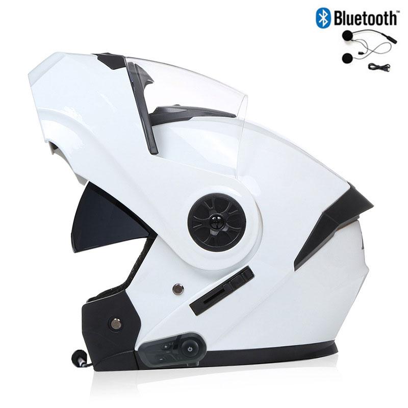 Bluetooth Men's Motorcycle Helmets Full Face Casco for Motorcycles Man Motocross Kask Flip up Casque De Moto  DOT Certified BLD