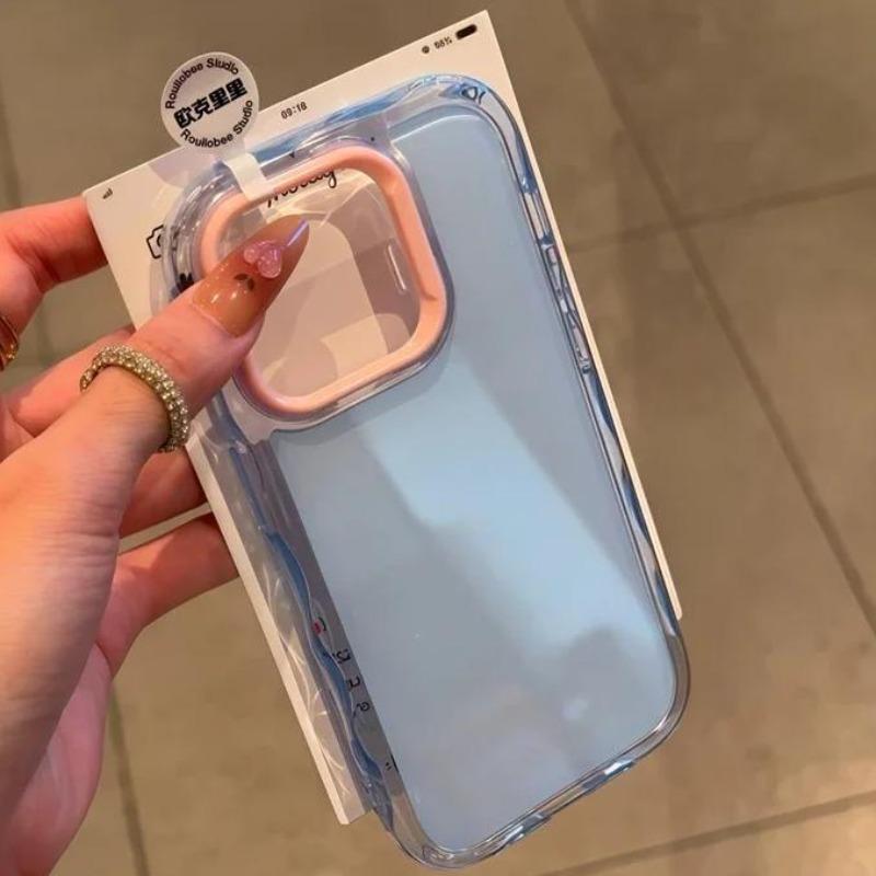 Custodia Ammortizzante in Gelatina di Lusso per iPhone 17 Pro 16 15 14 13 12 11 Pro Max Bumper Morbido Colorato Armatura Cover Estetica per Telefono