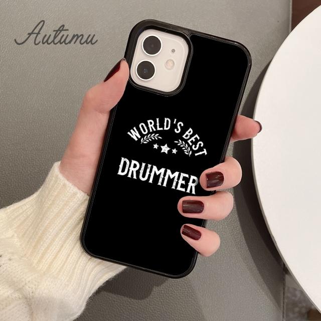 Drum Drumming Drummer Phone Case for iPhone 11 12 13 14 Pro Max Mini X XR XS SE 2020 5 6S 7 8 Plus Samsung Galaxy S21 S22 Cover