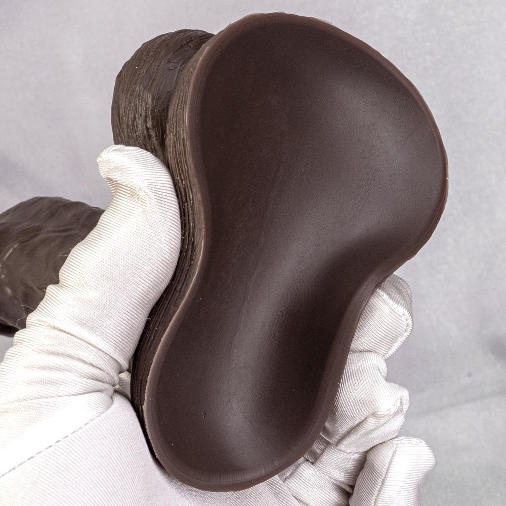 Super Soft Black Tendons Thick Artificial Phallus Female Dildo Liquid Silicone Female Masturbator Sex Toy