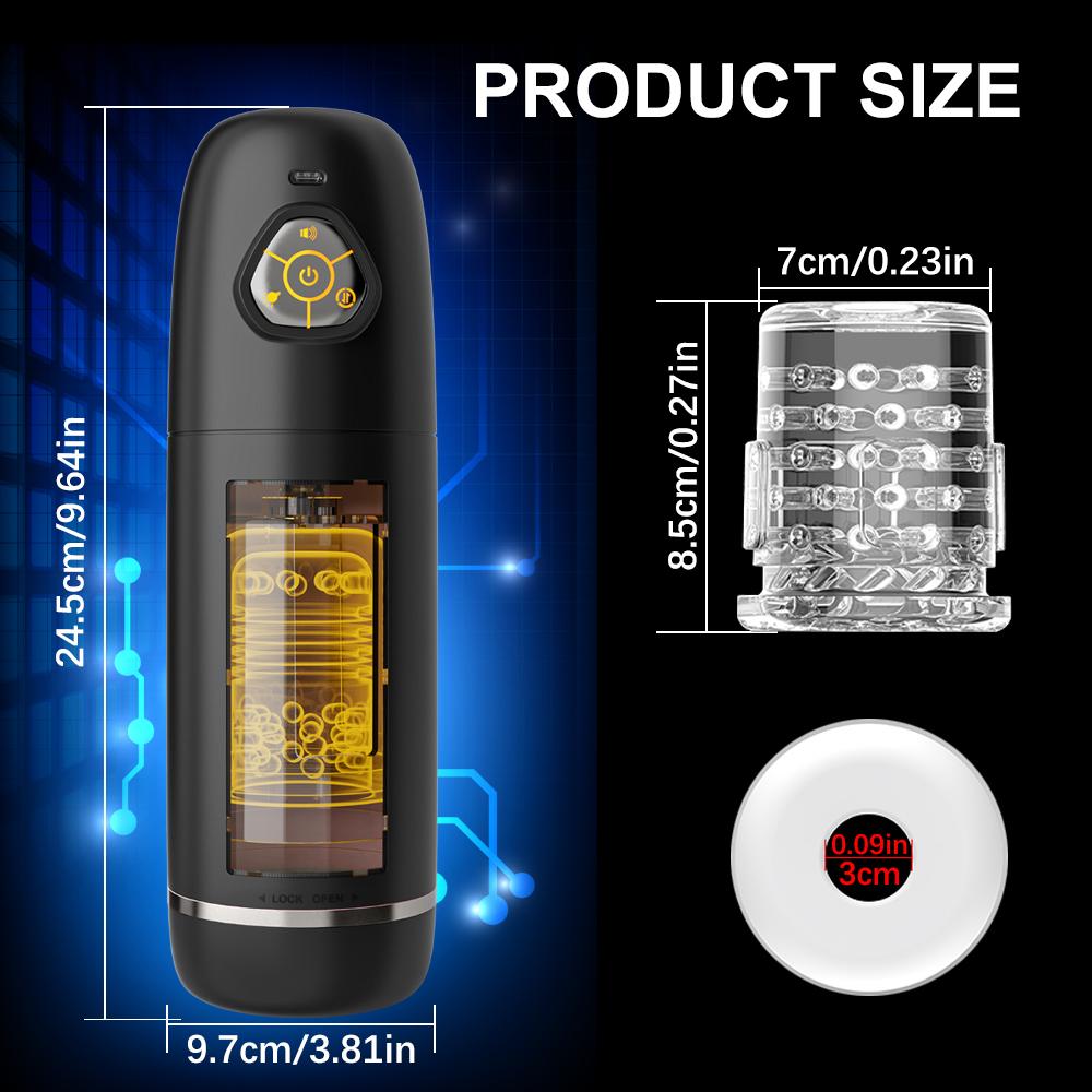 1/6-in-1 electric rotating male masturbation device with ambient light for delayed ejaculation training and oral sex simulation