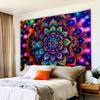 1pcs Bohemian Mandala Starry Sky UV Tapestry UV Fluorescent Wall Decoration Requires UV Exposure Home Aesthetics Decoration