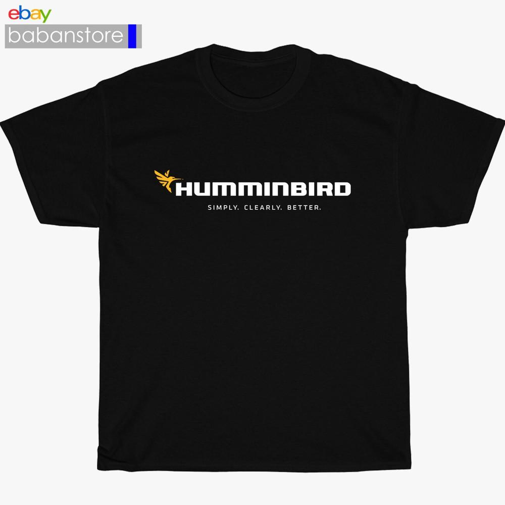 New Shirt Humminbird Fishing Logo Black TShirt Size S3XL Unisex T-Shirt XXXL