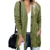Damenmode Einfarbige Lässige Strickjacke Zopfmuster Knopf Strickjackenpullover