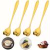 10-Piece Polished Stainless Steel Heart-Shaped Coffee Spoon Set - Durable Stirring Utensils For Home, Kitchen, And Dining Room