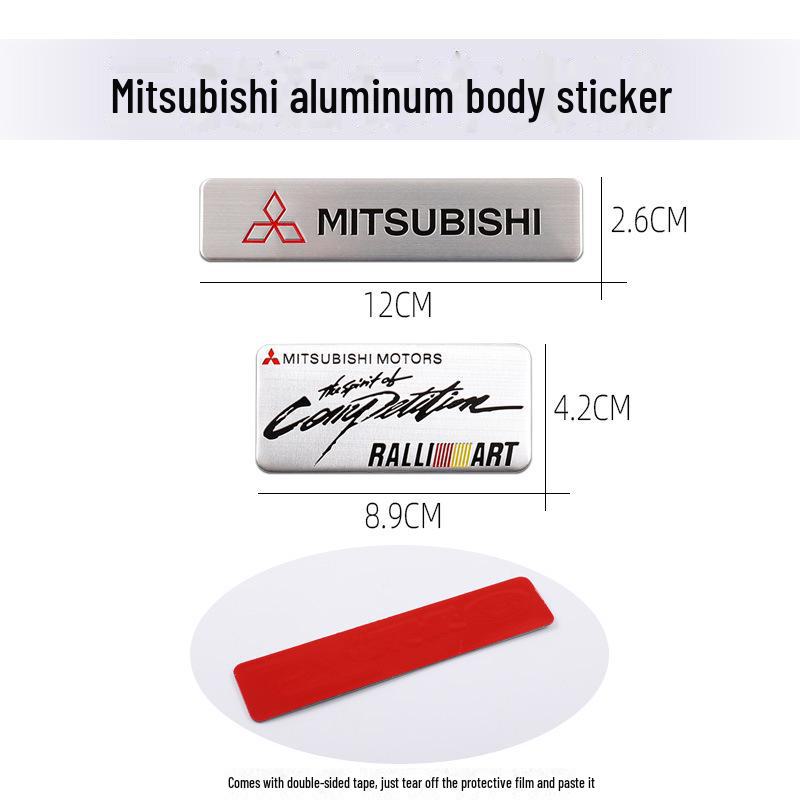 Autocolant din aluminiu pentru plăcuța de identificare metalică Lingshuai RALLI ART pentru noul Mitsubishi ASX Lancer