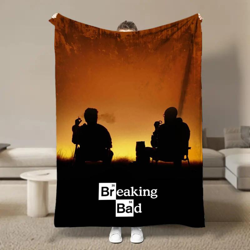 8 Size Breaking-Bad TV Show Series Flannel Blanket Home Sofa Lunch Break Blankets Children Student Blankets Nap Cover Kid Gift