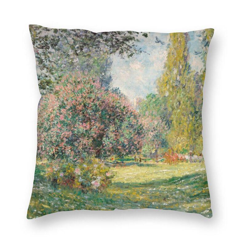 Claude Monet Printing Square Throw Pillow Cover Home Decor Printed World Famous Landscape Painting Cushion Cover For Living Room