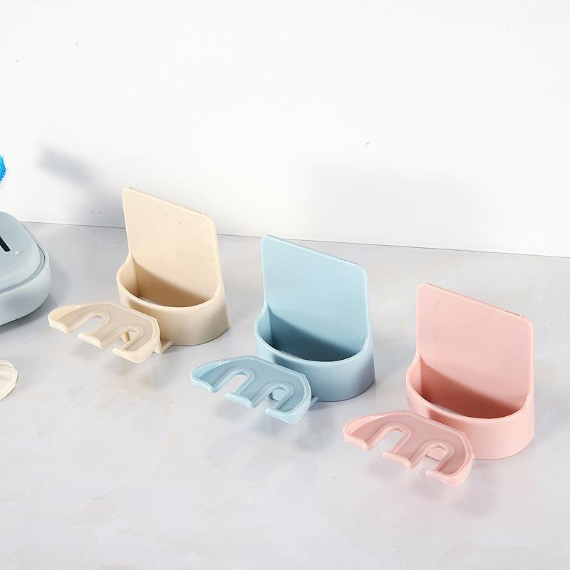 Self Adhesive Toothbrush Holder Wall Mounted No Drilling Toothpaste Razor Storage Rack Toothpaste Dispenser Bathroom Accessories