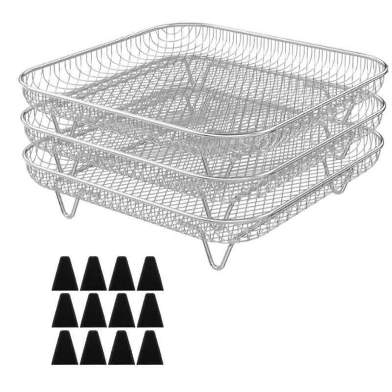 SMVP 304 Stainless Steel 3-Tier Square Grill Rack