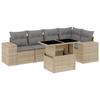 VidaXL Garden Lounge Set with Cushions 6 Pcs Beige Braided Resin 3269149