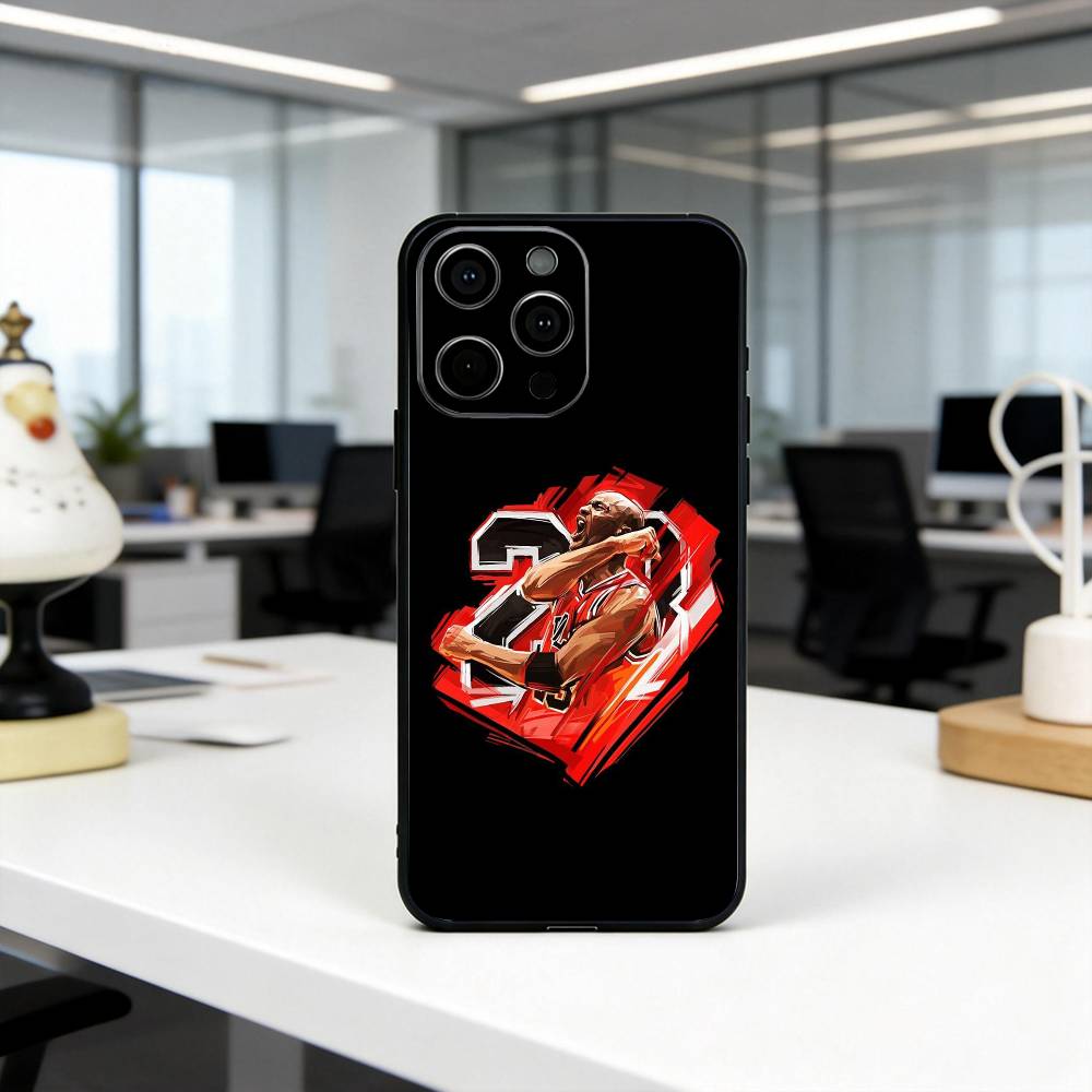 M-Michael J-Jordan MJ Phone Case For iPhone 17, 16,15,14,13,12,11 Plus,Pro Max, Others Soft Black Cover