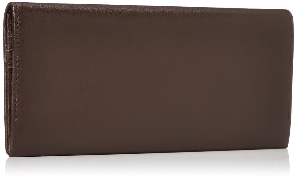 Daks Crescent Men's Long Wallet, Dark Brown