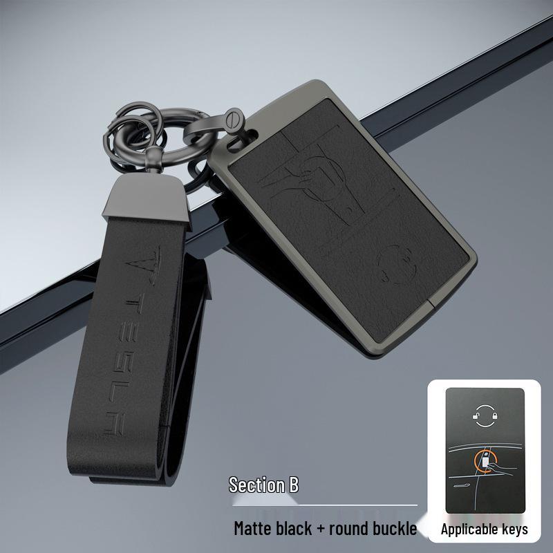 Tesla Key Card Case for Model 3/Y/X/S - Premium Protective Shell with Metal Buckle for Men & Women