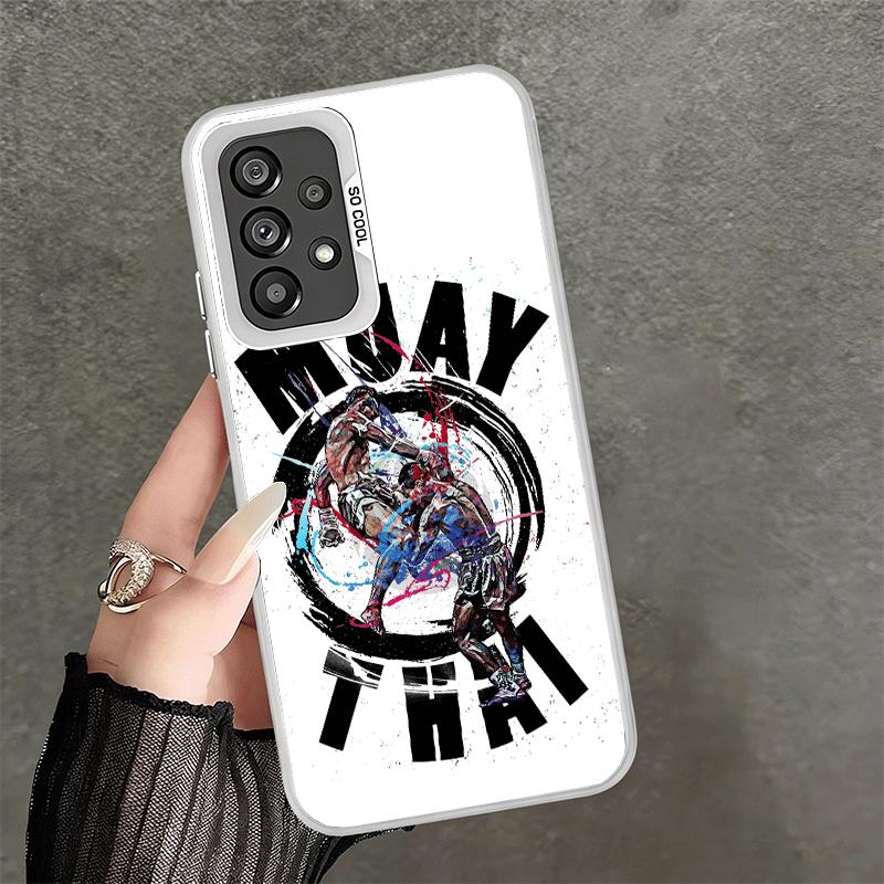 Muay Thai Fight Boxing Soft Phone Case for Samsung A17 A16 A15 A14 A13 A57 A56 A55 A54 A53 A37 A36 A35 A34 A33 A26 A25 A24 A23 A