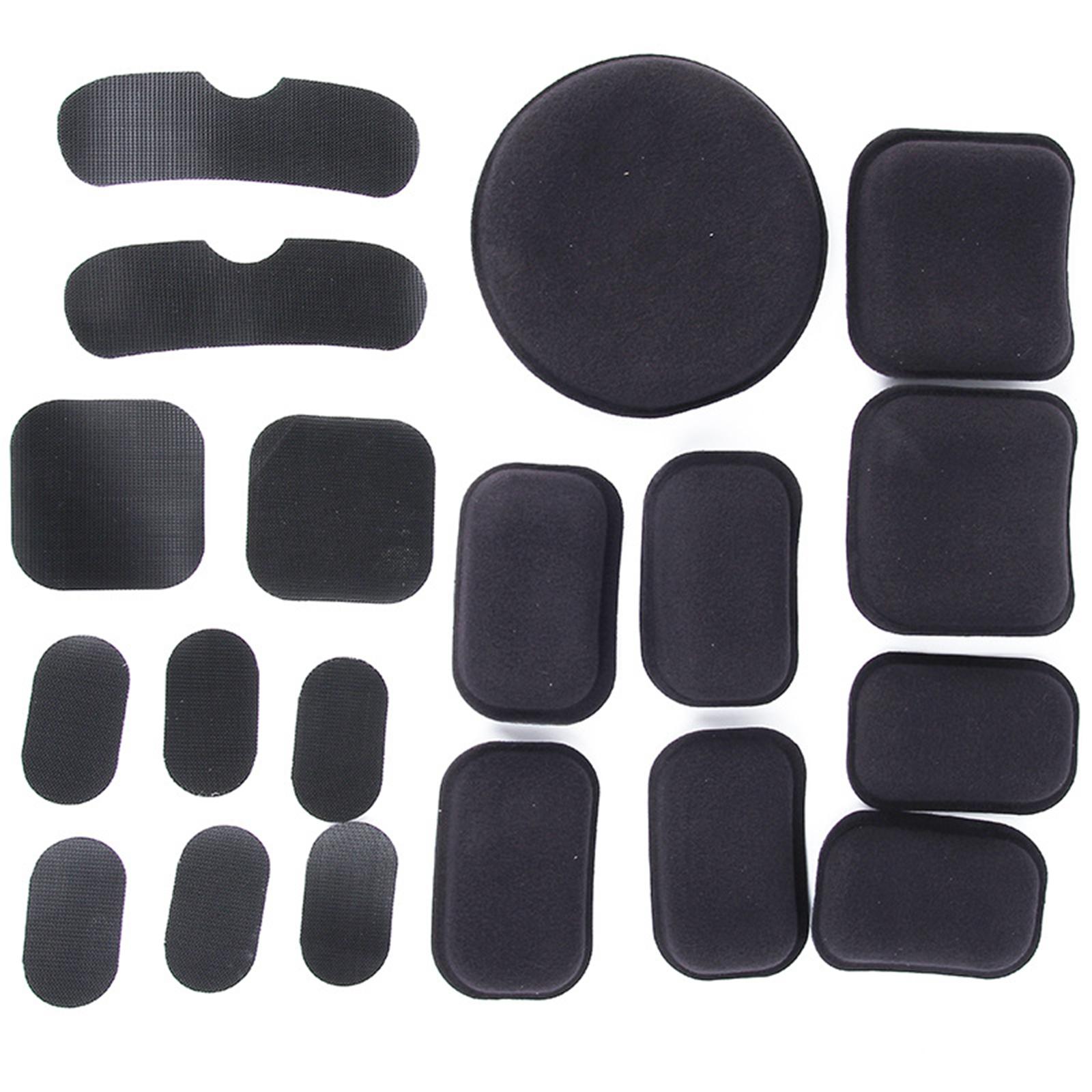 19pcs Helmet Pad Set Helmet 9PCS EVA Pad 10PCS Stickers EVA Foam Sponge Inner Cushion Pad Outdoor Helmet Gear Accessory For Outdoor Training 19 piece set#1