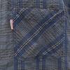 Budweiser Check Pattern Short Sleeve Shirt L Navy Seersucker Men's Used