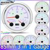 0-8000RPM Tachometer 85mm 3 in 1 Multifunctional  GPS Speedometer KMH MPH Fuel Level Meter 7 Colors Backlight 9-32V