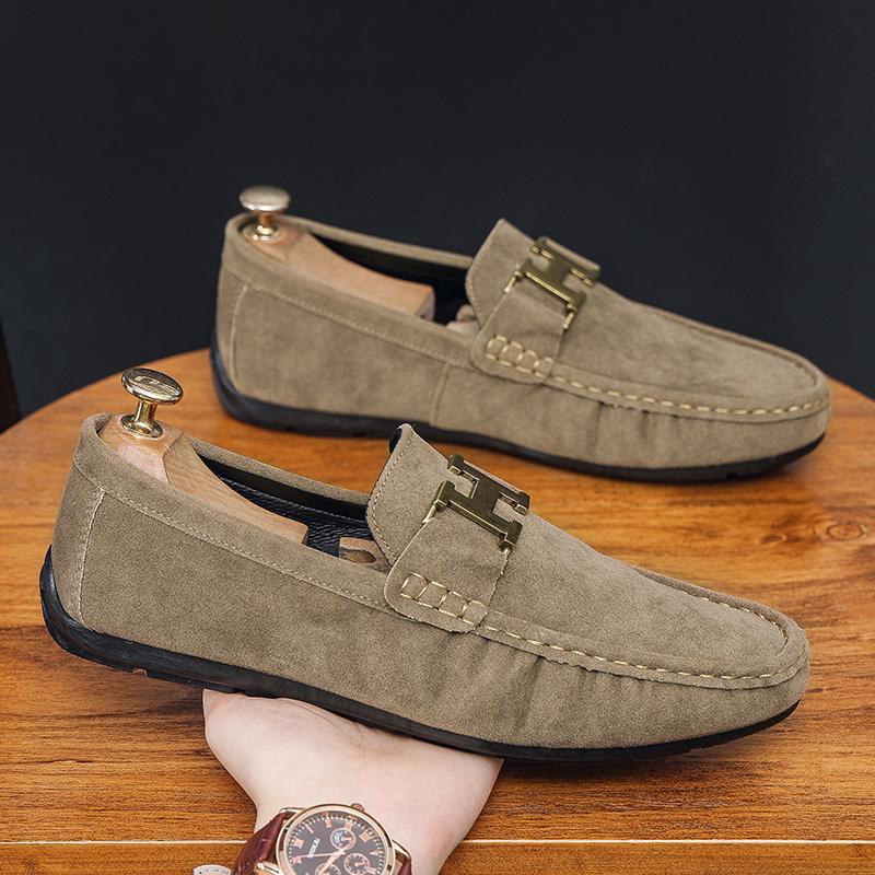 Doudou shoes summer new matte suede lazy small leather shoes loafer driving shoes