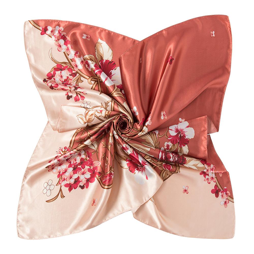 Høykvalitets luksuriøst silkeskjerf pannebånd Skjerf Halsskjerf For kvinner Kjede Silkeskjerf Dekorativt sjal for kvinner