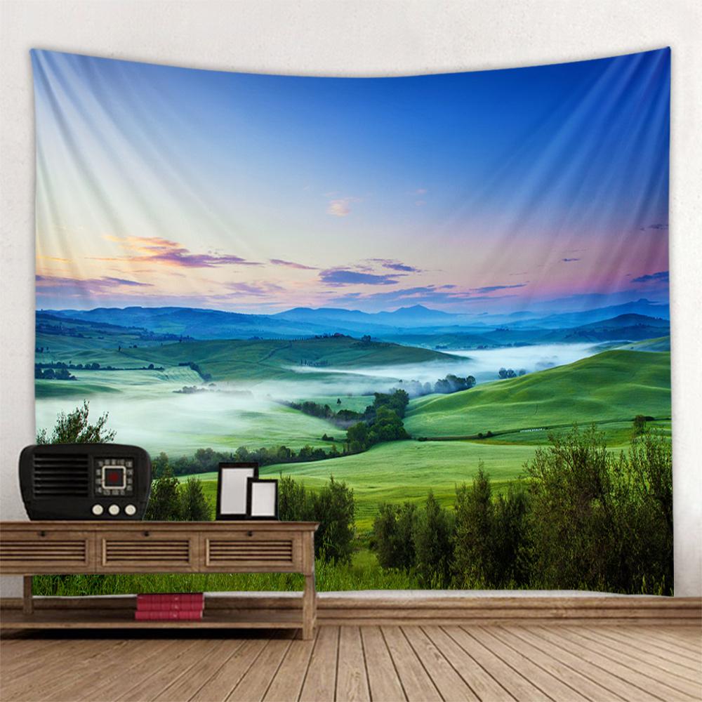 Bedroom Living Room Wall Tapestry Home Decoration Aesthetics Landscape Wall Mounted Background Poster Mural Hanging Cloth