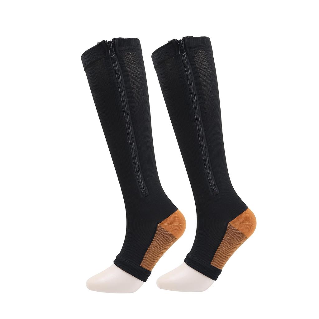 Zipper Compression Running Socks: Cross-Border Sports, Calf Support