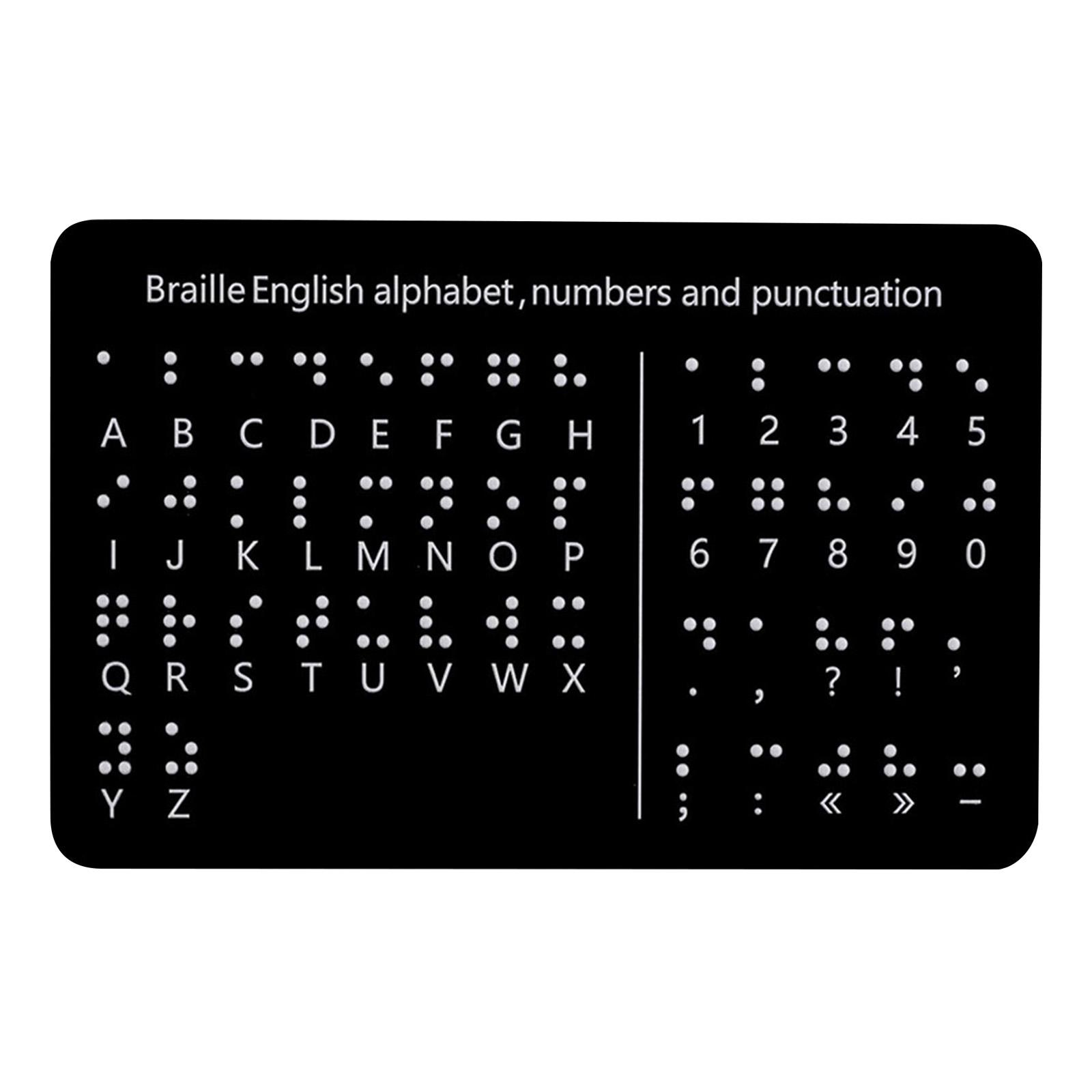 

Обучающие пособия по Брайлю для слепых детей: Тактильные накладки для распознавания английских букв, цифр и знаков препинания; Инструменты для обучения специальному образованию; One Size