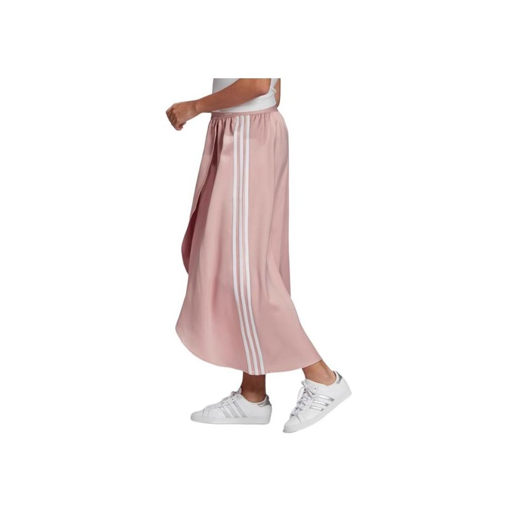 Adidas Originals Logo Woven Breathable Comfortable Casual Long Skirt Women skirts Pink EK4550