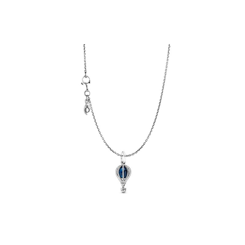 Pandora Blue Hot Air Balloon Ride Charm Blue 925 Silver Pendant for Women 798064NMB