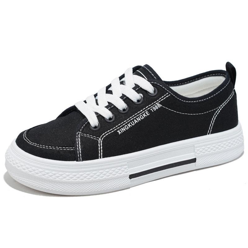 2025 Women Fabric Casual Shoes Trend Spring Autumn All-match Women Platform Sneakers Simple Breathable Flats Canvas Shoes Mujer