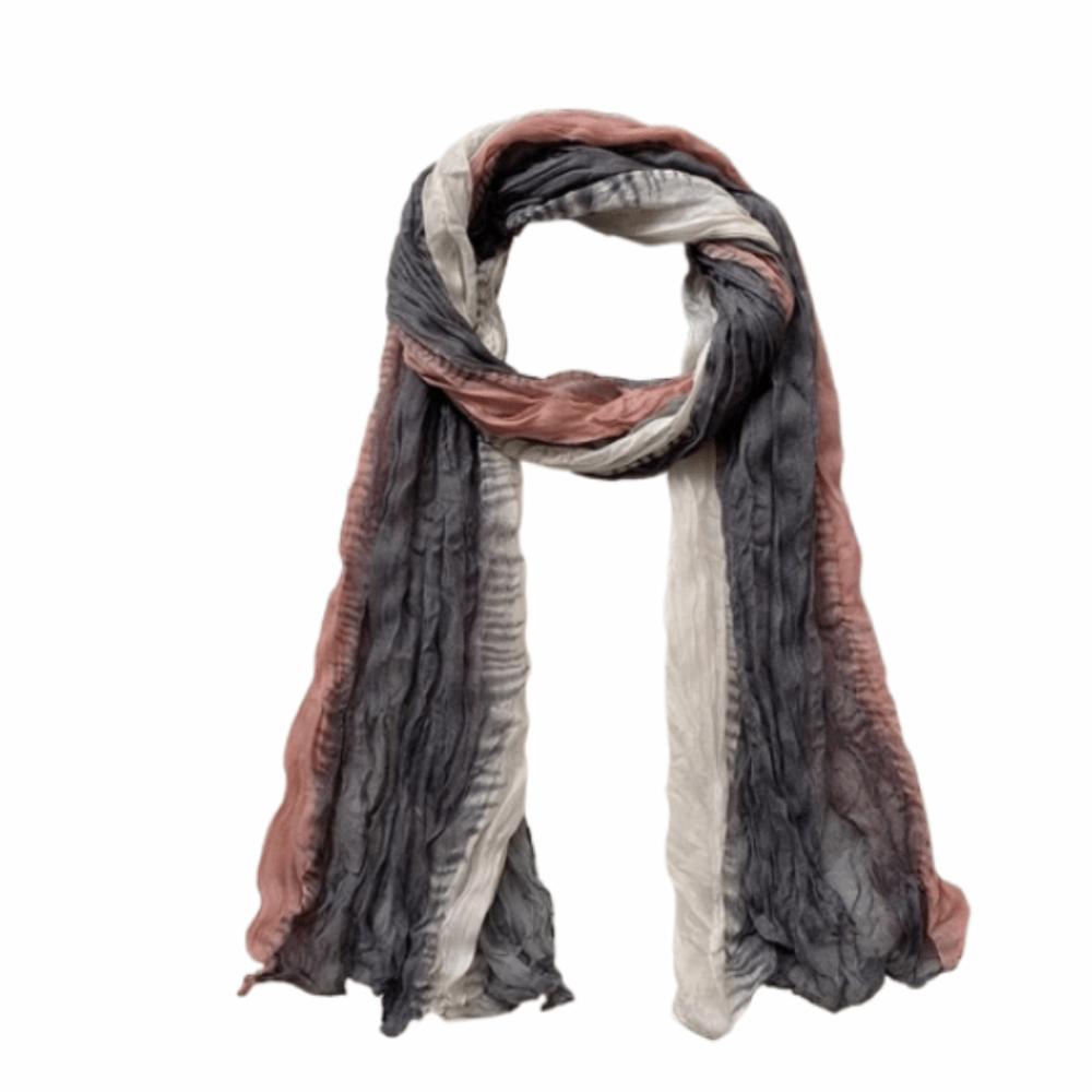 Bohemian Women's Long Pleated Shawl Windproof Long Hijab Scarf Bandana Shawl Wraps Outdoor Use